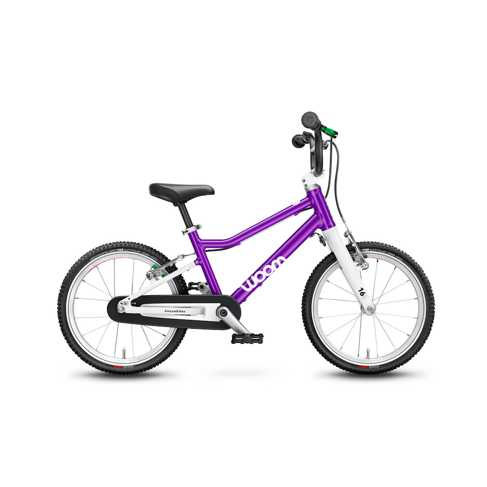 woom｜woom3 兒童自行車-紫/16吋/兒童手煞/護鏈罩
