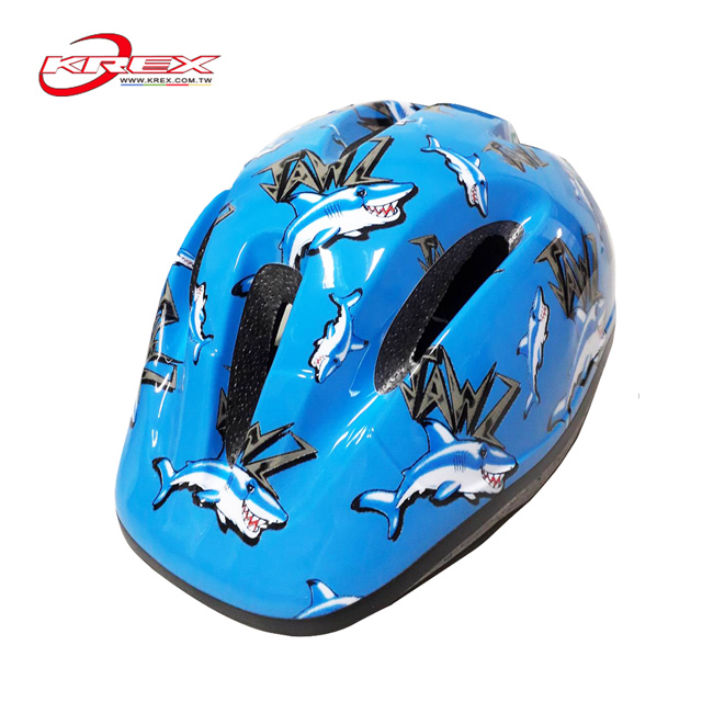 KREX CS-2700 兒童自行車安全帽 藍色鯊魚