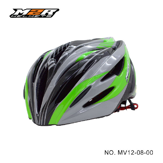 全新福利品【M2R】 專業自行車安全帽-黑綠 MV12-08-00