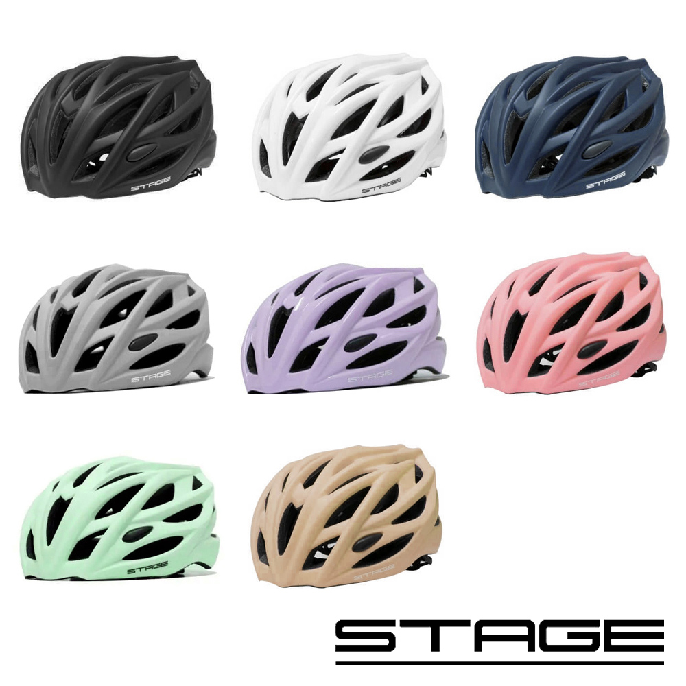 《STAGE》輕量單車安全帽 一體成型 Roady系列 多色