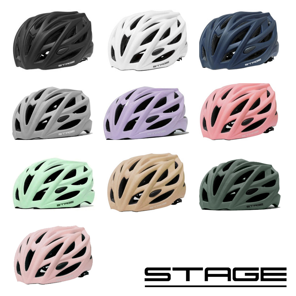 《STAGE》輕量單車安全帽 一體成型 Roady系列 多色