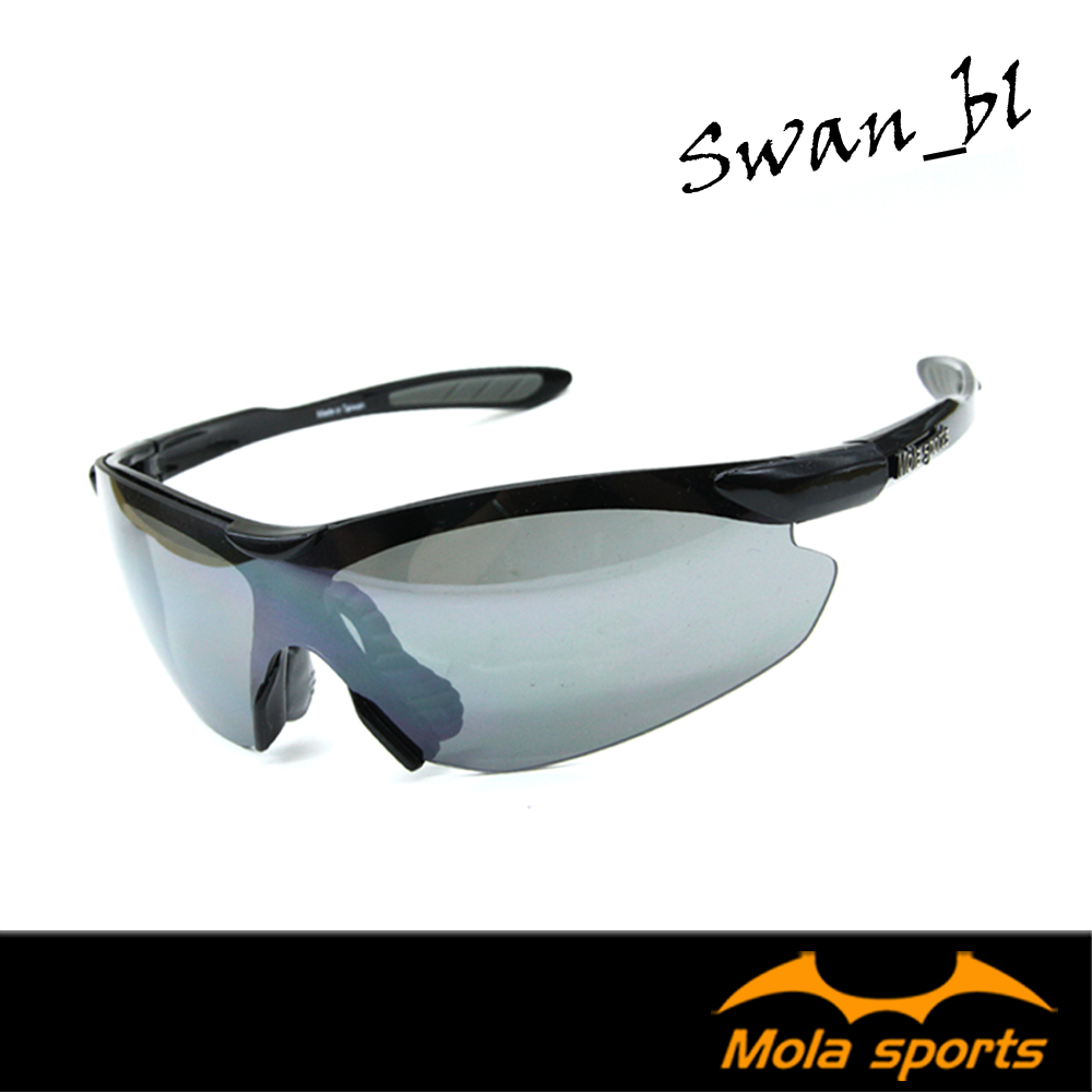 MOLA 摩拉運動太陽眼鏡 超輕 男女 UV400 跑步高爾夫自行車 Swan-bl