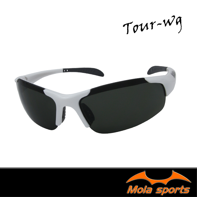 MOLA 摩拉兒童運動太陽眼鏡墨鏡8-12歲 白色 男女 防紫外線 UV400 Tour-wg