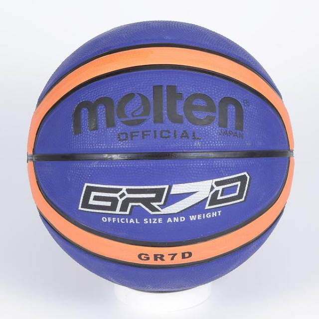 Molten 12貼片深溝7號橡膠籃球(藍/橘)B8