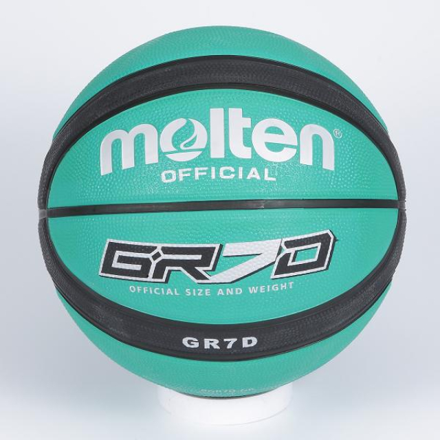 Molten 12貼片深溝7號橡膠籃球(綠/黑)B9