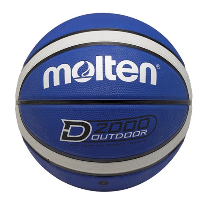 Molten 12貼片深溝7號橡膠籃球(藍/灰)B13