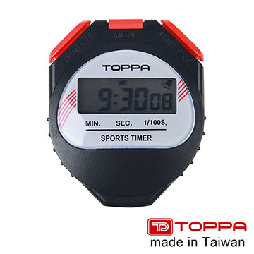 TOPPA 台灣製競賽用運動電子碼表 1/100秒跑錶