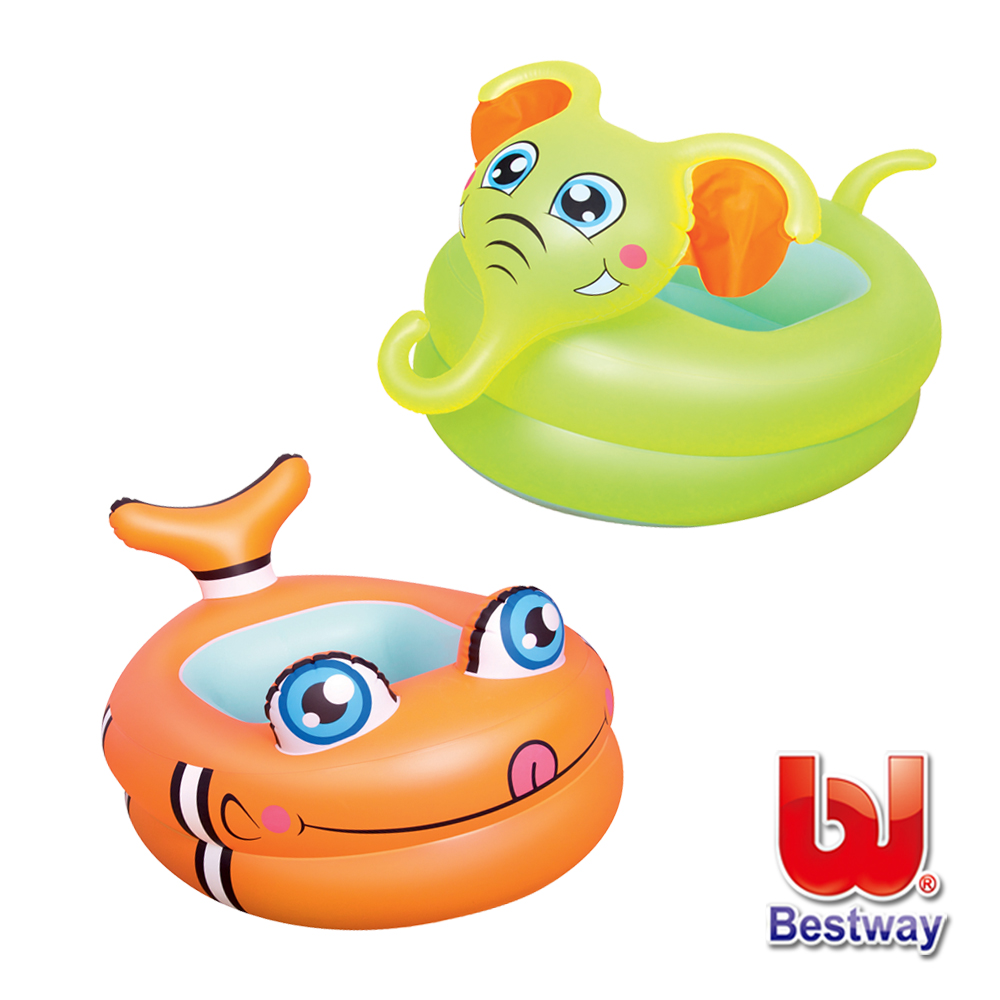 《Bestway》寶貝充氣浴盆-大象、小丑魚