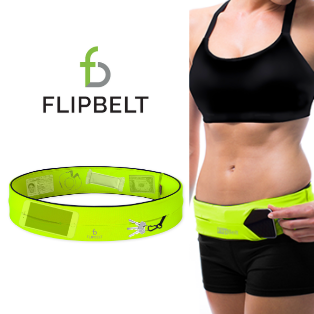 FlipBelt 飛力跑運動腰帶 - 螢光黃