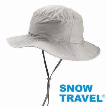 [Snow Travel抗UV透氣快乾戶外輕量休閒帽AH-23灰(可折疊收納)