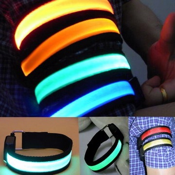 LED插扣式扁光纖晶格發光手臂帶