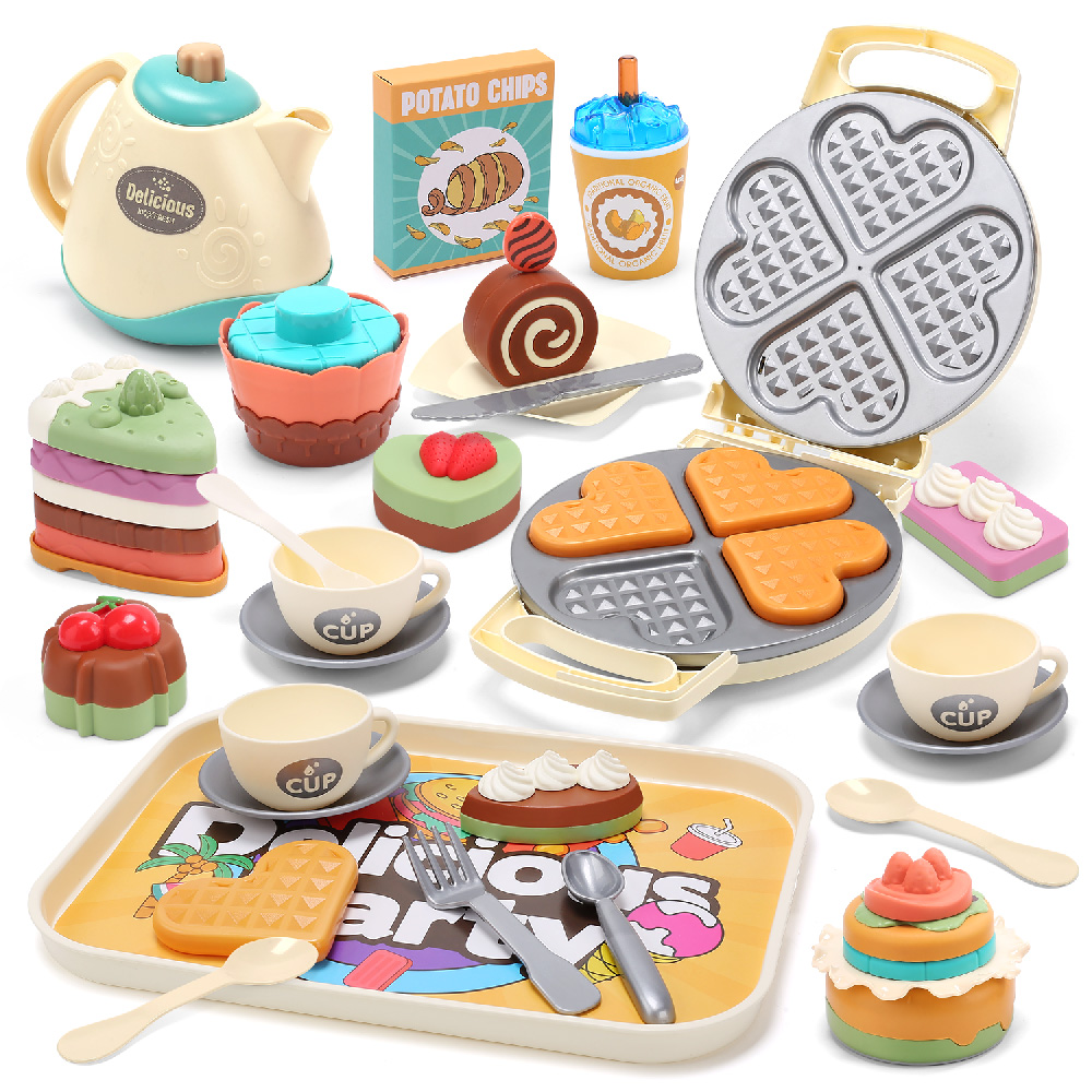 Cutestone兒童趣味鬆餅機與小蛋糕組合玩具(鬆餅機玩具)