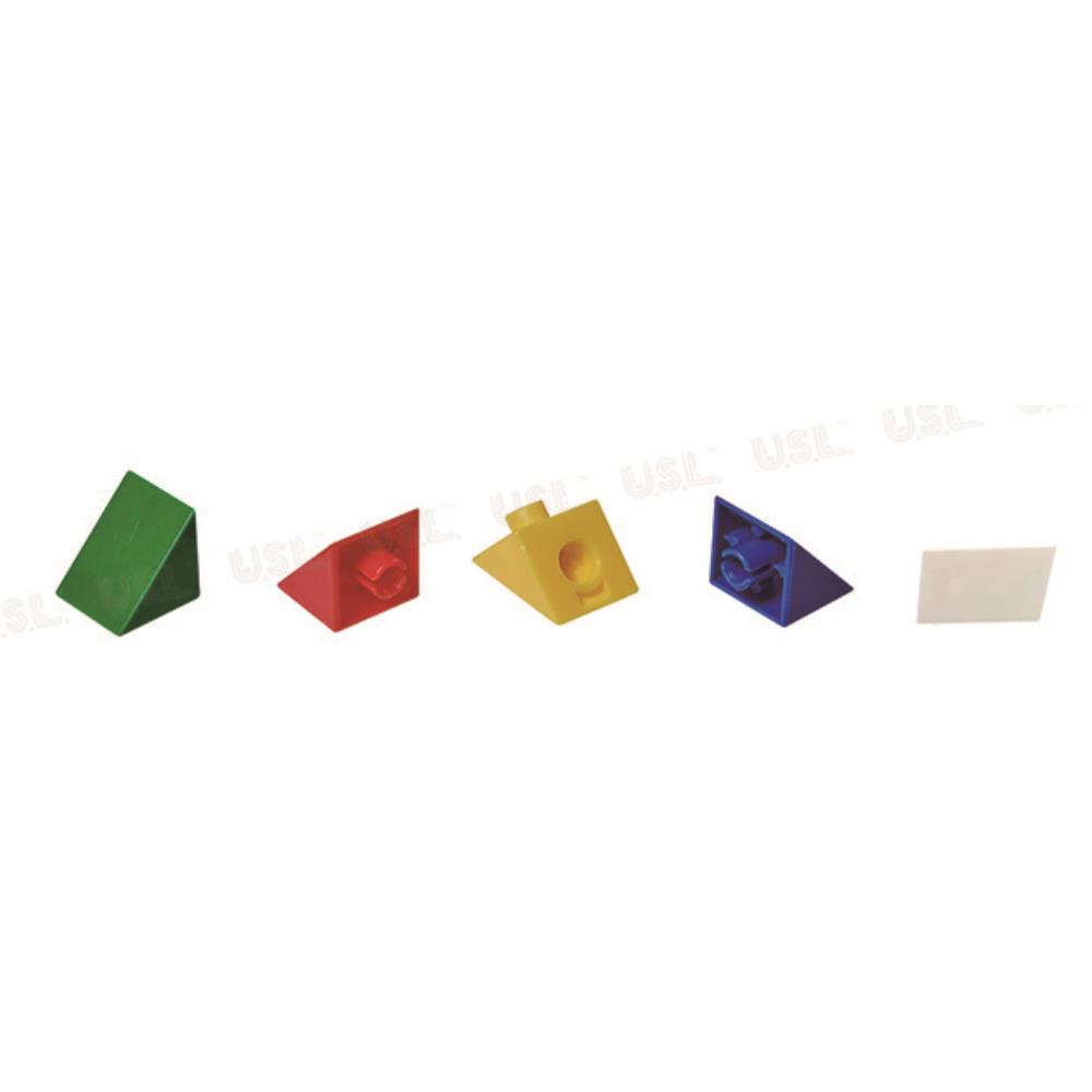 【USL台製積木教具/玩具】形狀空間變化-三角形連接塊5色 (300pcs) C5008A01