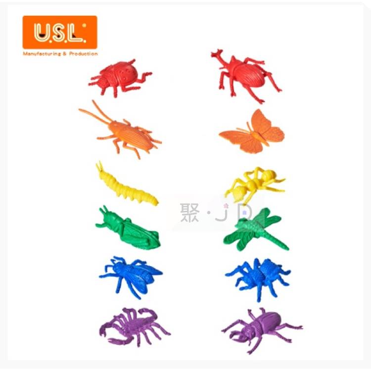 【USL遊思樂教具】F1010A01 認知模型-昆蟲模型 (72pcs)