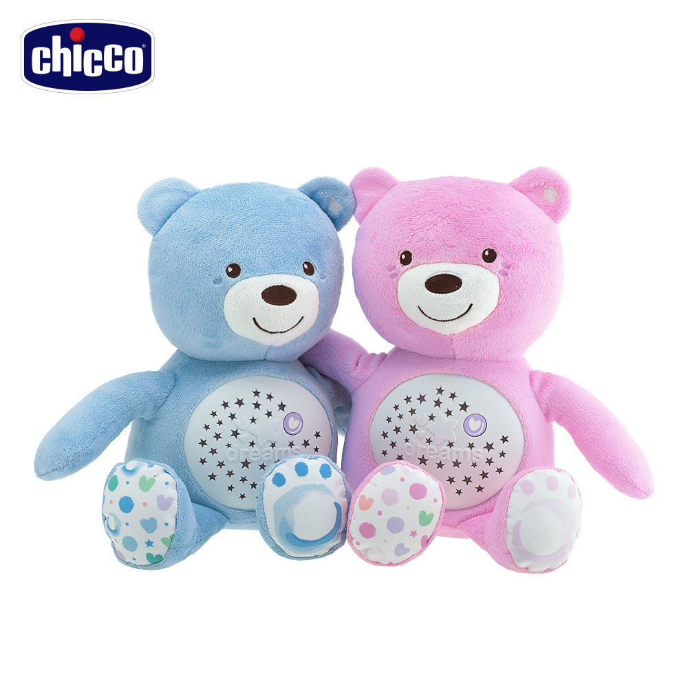 chicco-彩虹投射甜蜜晚安熊-多色