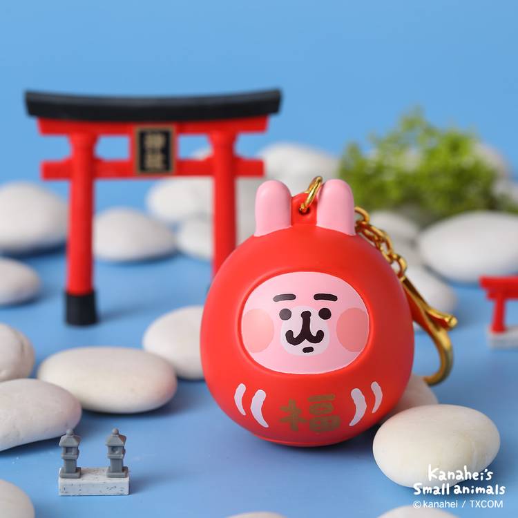 【研達 YENDAR】卡娜赫拉的小動物達摩籤筒吊飾 [ 粉紅兔兔