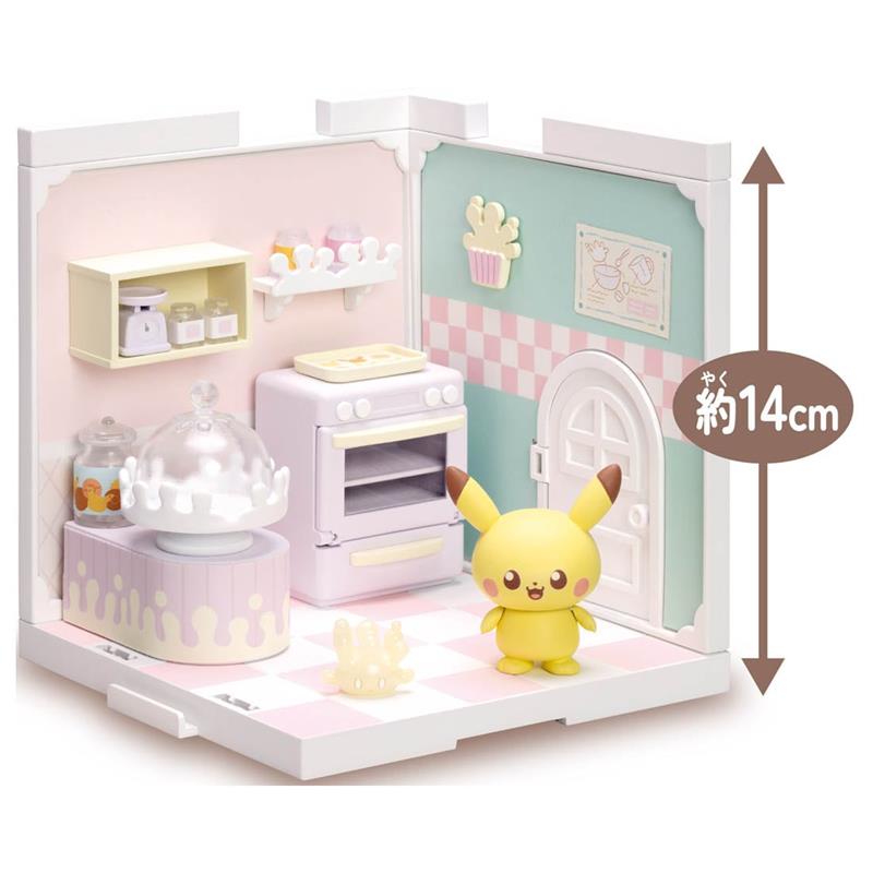 【TAKARA TOMY】 Pokepeace House 寶可夢小屋 廚房 小仙奶＆皮卡丘 場景盒玩 組合屋