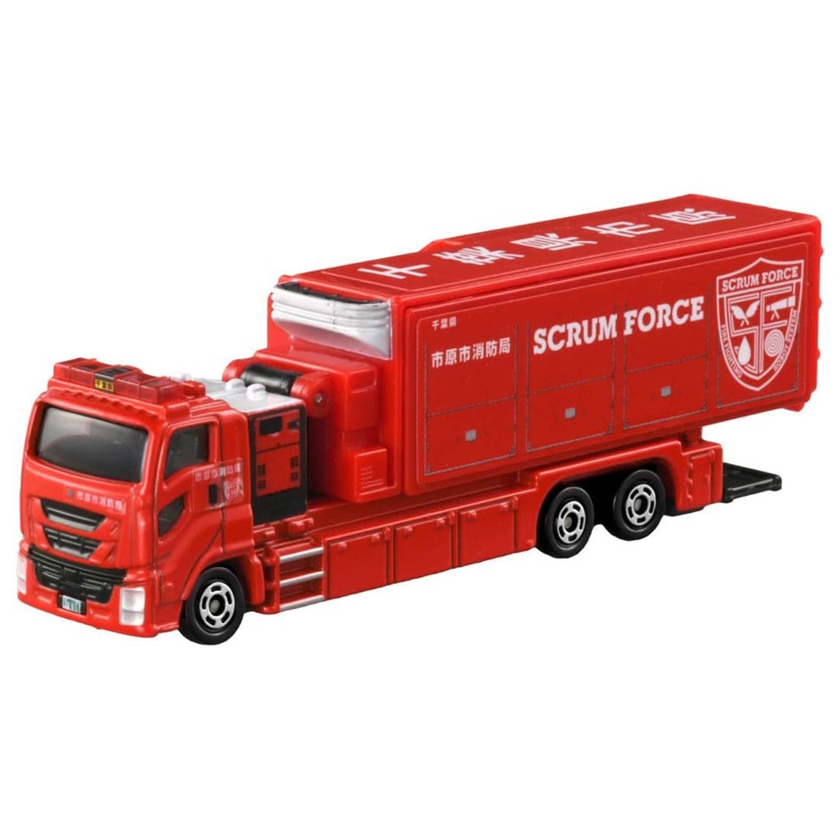 TAKARA TOMY 多美小汽車 TOMICA #121 市原市消防車 日本 千葉 消防車 拖車