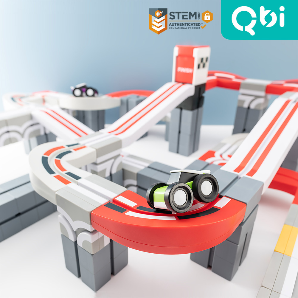 Qbi益智磁吸軌道玩具-熱血賽車手：競速挑戰賽
