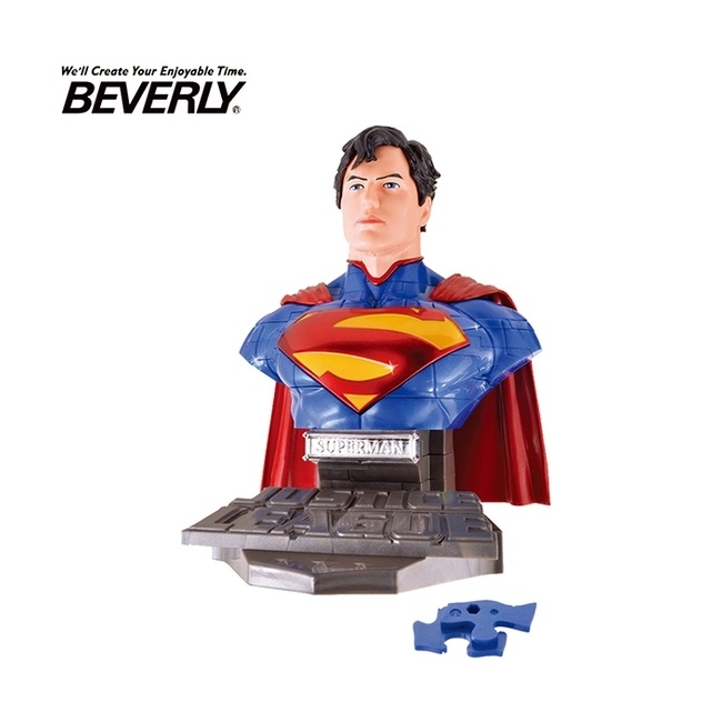 【日本正版】BEVERLY 超人 3D 立體拼圖 72片 3D拼圖 公仔 模型 正義聯盟 - 484790