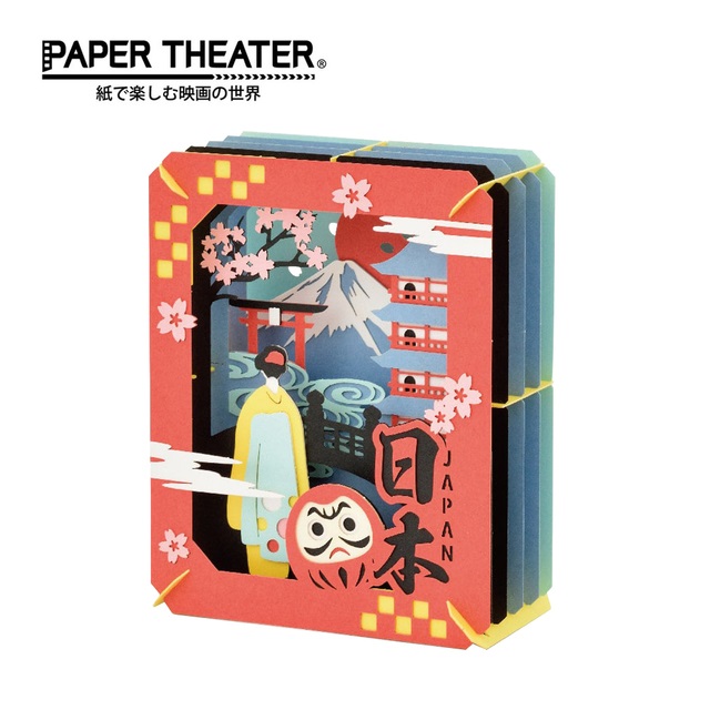 【日本正版】紙劇場 日本 紙雕模型 紙模型 立體模型 日本場景系列 富士山 櫻花 - 519001