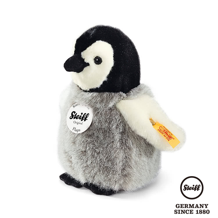 STEIFF德國金耳釦泰迪熊 - Flaps Penguin 企鵝 (動物王國_黃標)