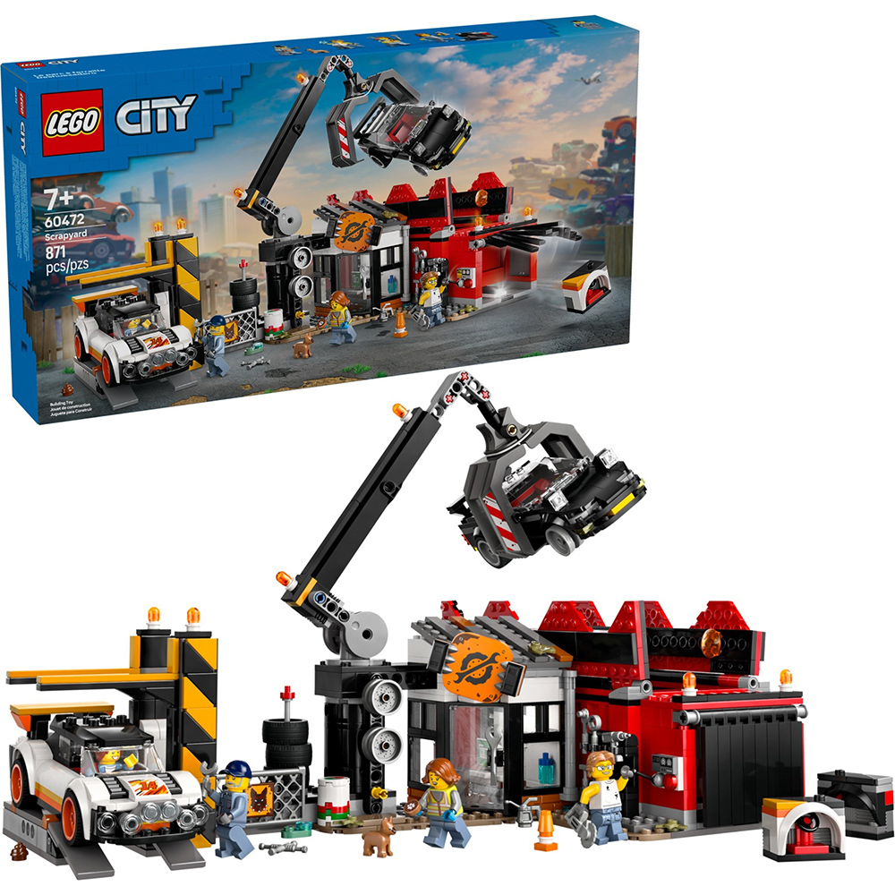 樂高積木LEGO 60472 202501 城市系列 - 廢車場和汽車