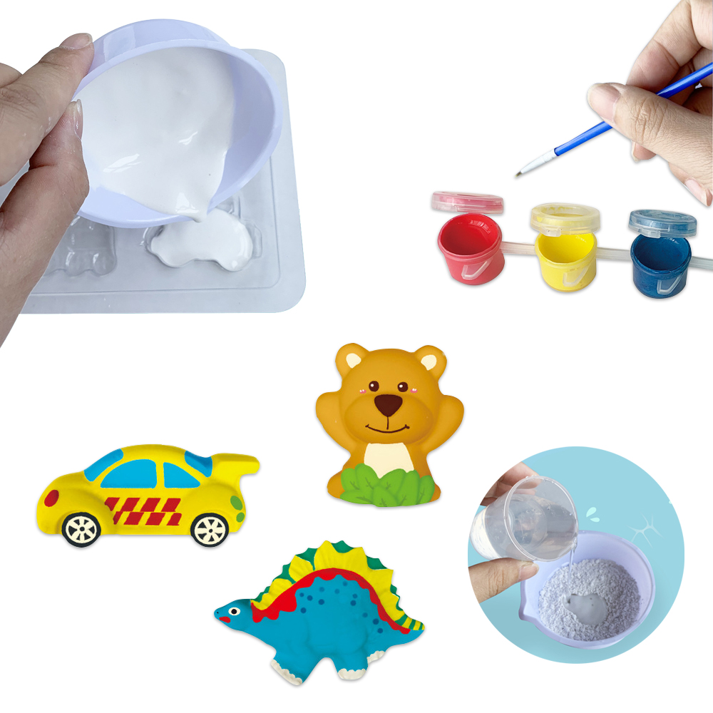 【Mesenfants】DIY創作系列-石膏彩繪玩具(贈磁鐵貼可做成模型磁鐵)益智玩具