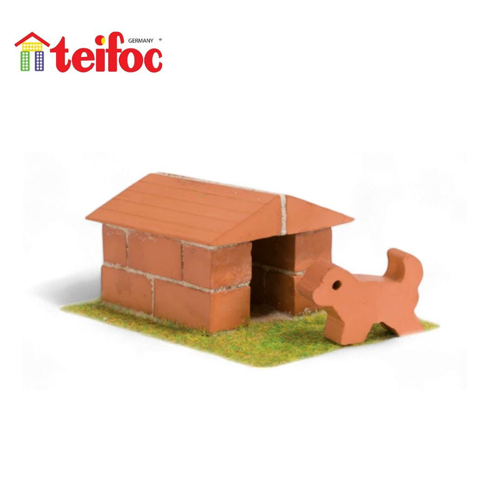 德國teifoc DIY益智磚塊建築玩具 孩子們的小狗屋-1002