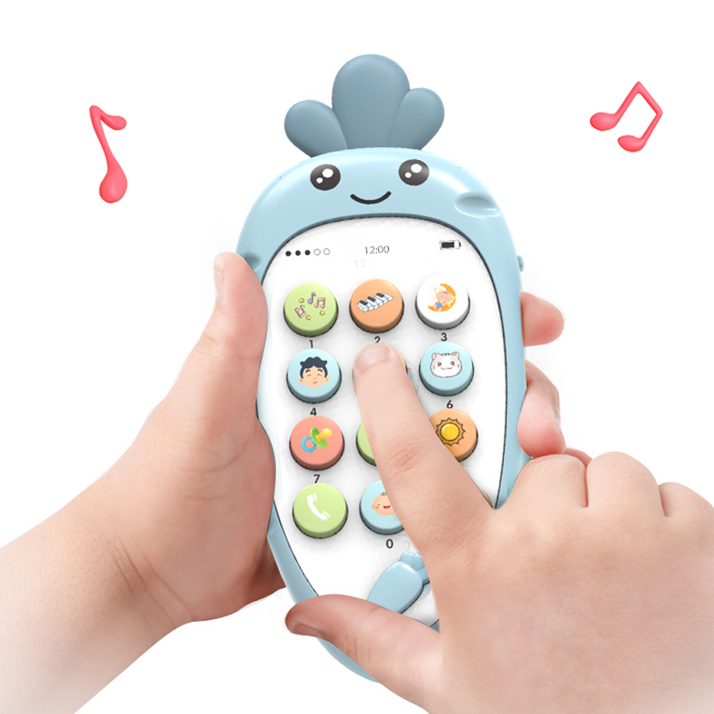 【Mesenfants】兒童音樂玩具手機 嬰兒多功能牙膠雙語寶寶玩具