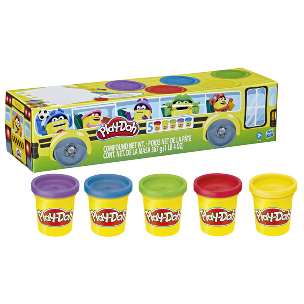 【培樂多Play-Doh】上學趣校車包5罐黏土組