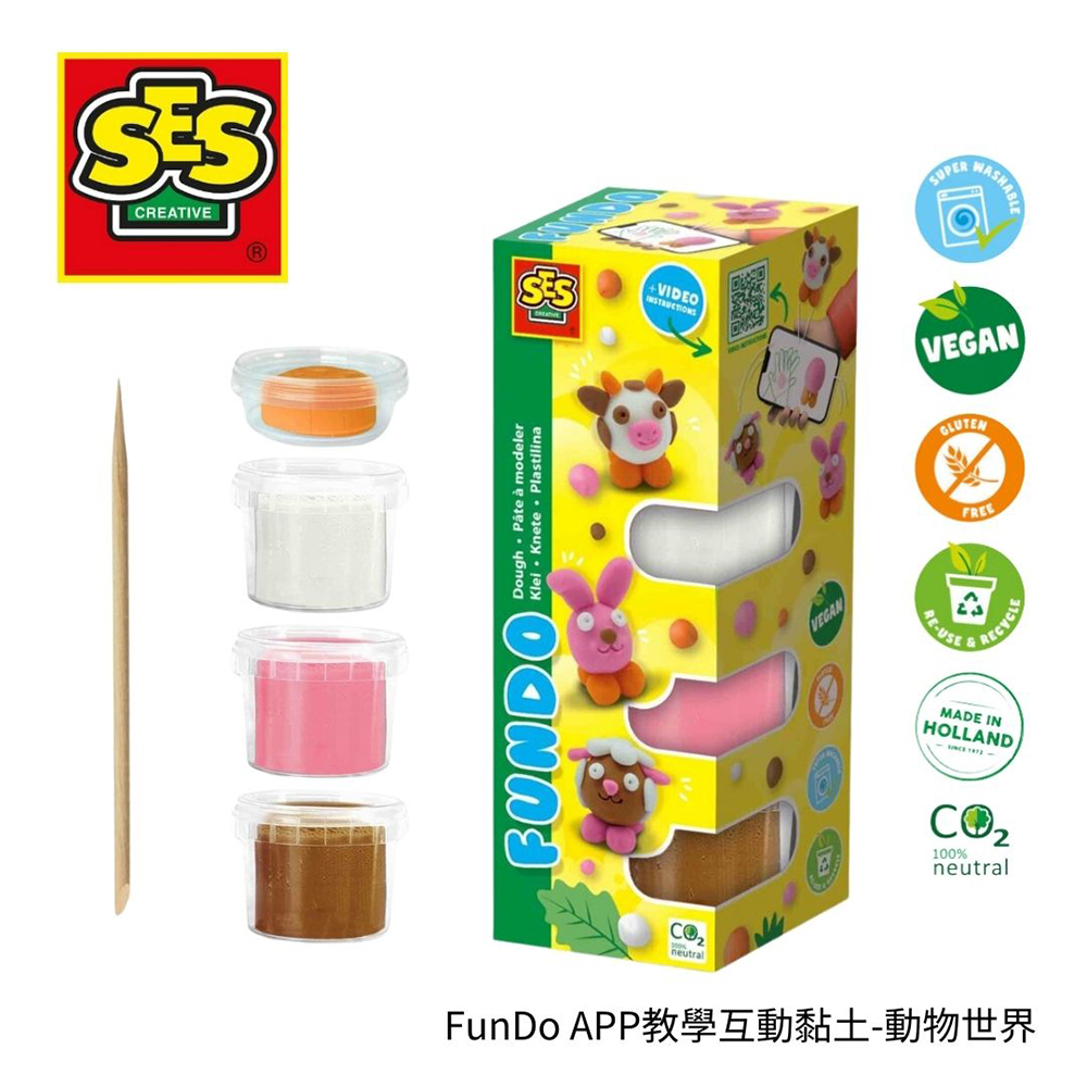 荷蘭SES FunDo APP教學互動黏土-動物世界-00811