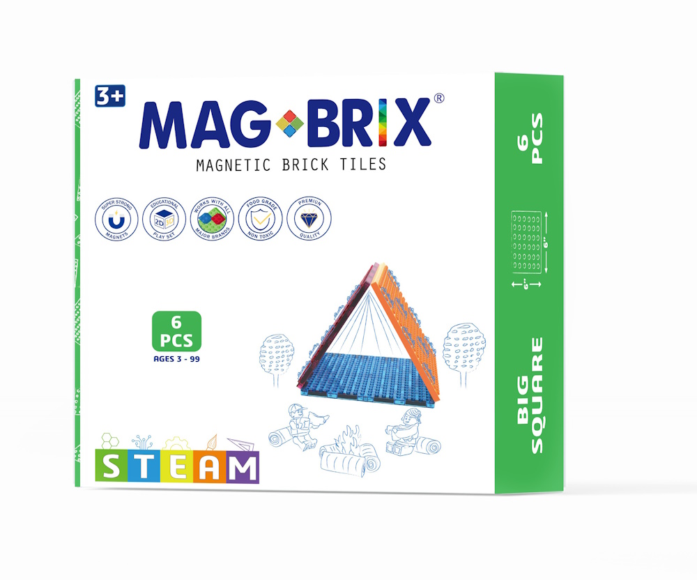MAGBLOX - MAGBRIX 積木磁力片 大正方形 6pcs
