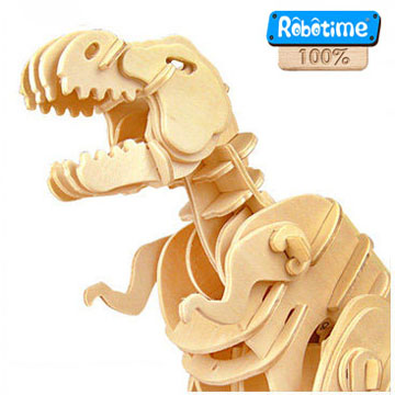 Robotime 立體木質3D拼圖 聲控恐龍系列 暴龍 三角龍 劍龍