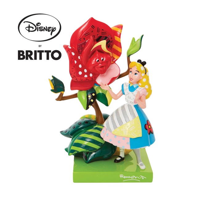 【正版授權】Enesco Britto 愛麗絲與玫瑰 塑像 公仔 愛麗絲夢遊仙境 迪士尼 Disney - 295593