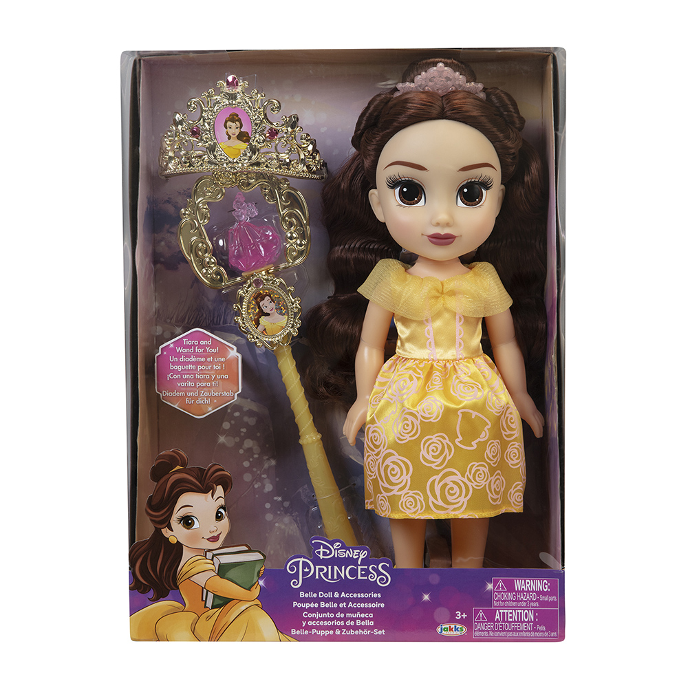 迪士尼公主娃娃+皇冠權杖組-貝兒