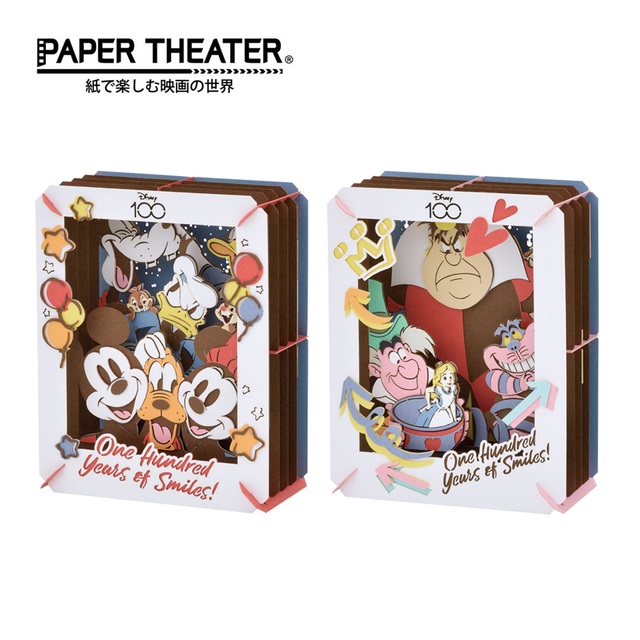 【日本正版】紙劇場 迪士尼 100周年 紙雕模型 紙模型 米奇 愛麗絲夢遊仙境 517458 517465