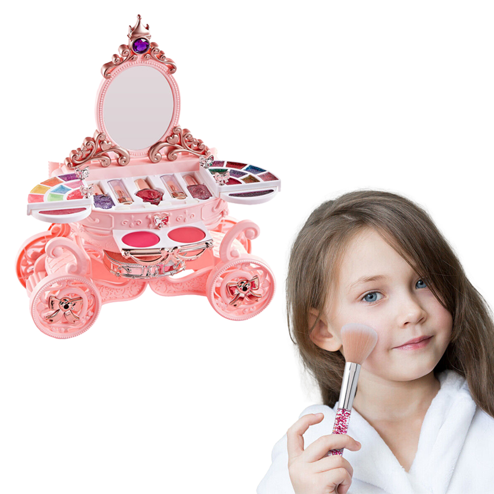 【Mesenfants】兒童化妝盒 兒童彩妝玩具 無毒安全可水洗南瓜馬車美妝盒