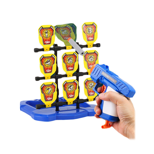 【孩子國】懸掛九宫格標靶+安全軟彈槍套組 /互動射擊玩具