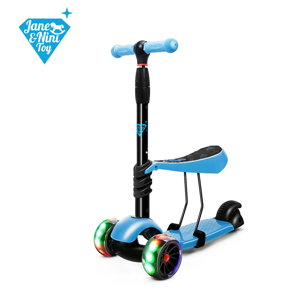【JN.Toy】2合1兒童滑板車(藍)