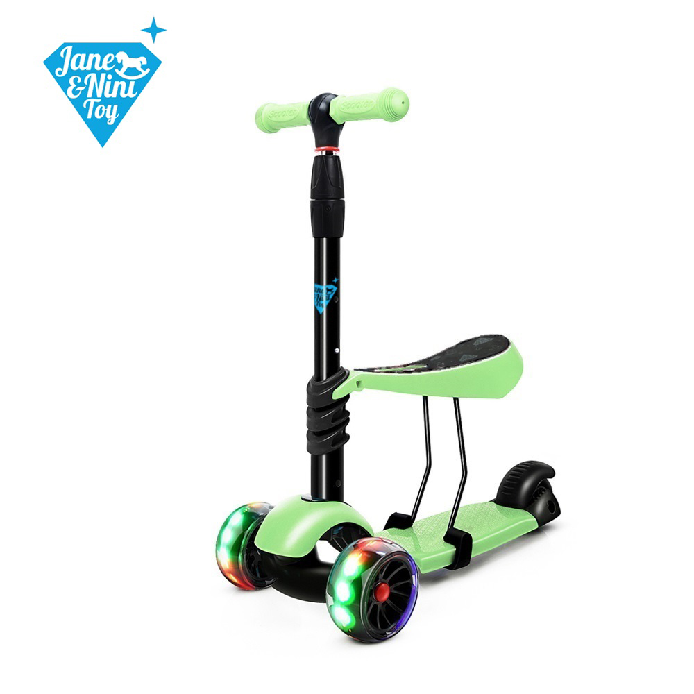 【JN.Toy】2合1兒童滑板車(綠)