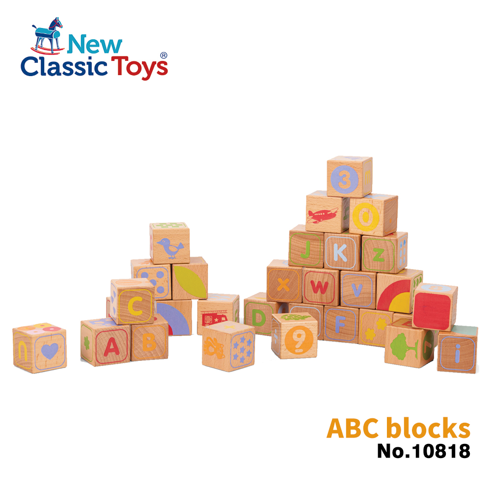 荷蘭New Classic Toys】北歐ABC字母認知堆疊積木 - 10818