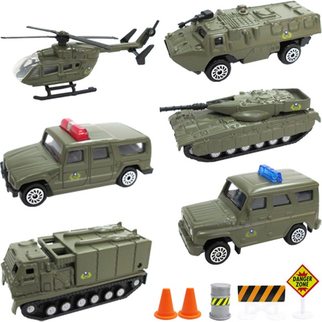 軍車模型玩具組玩具車小汽車模型玩具組6入 12816B【小品館】
