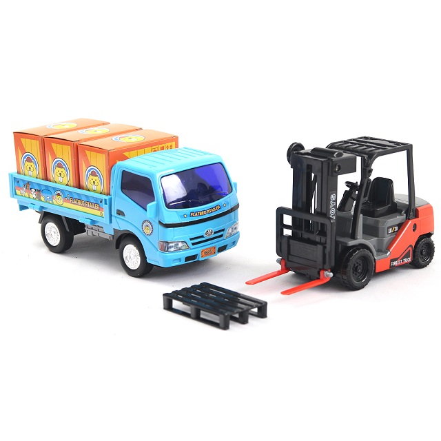 寶盟 baumer 模擬磨輪動力車系列-堆高機加貨車組合