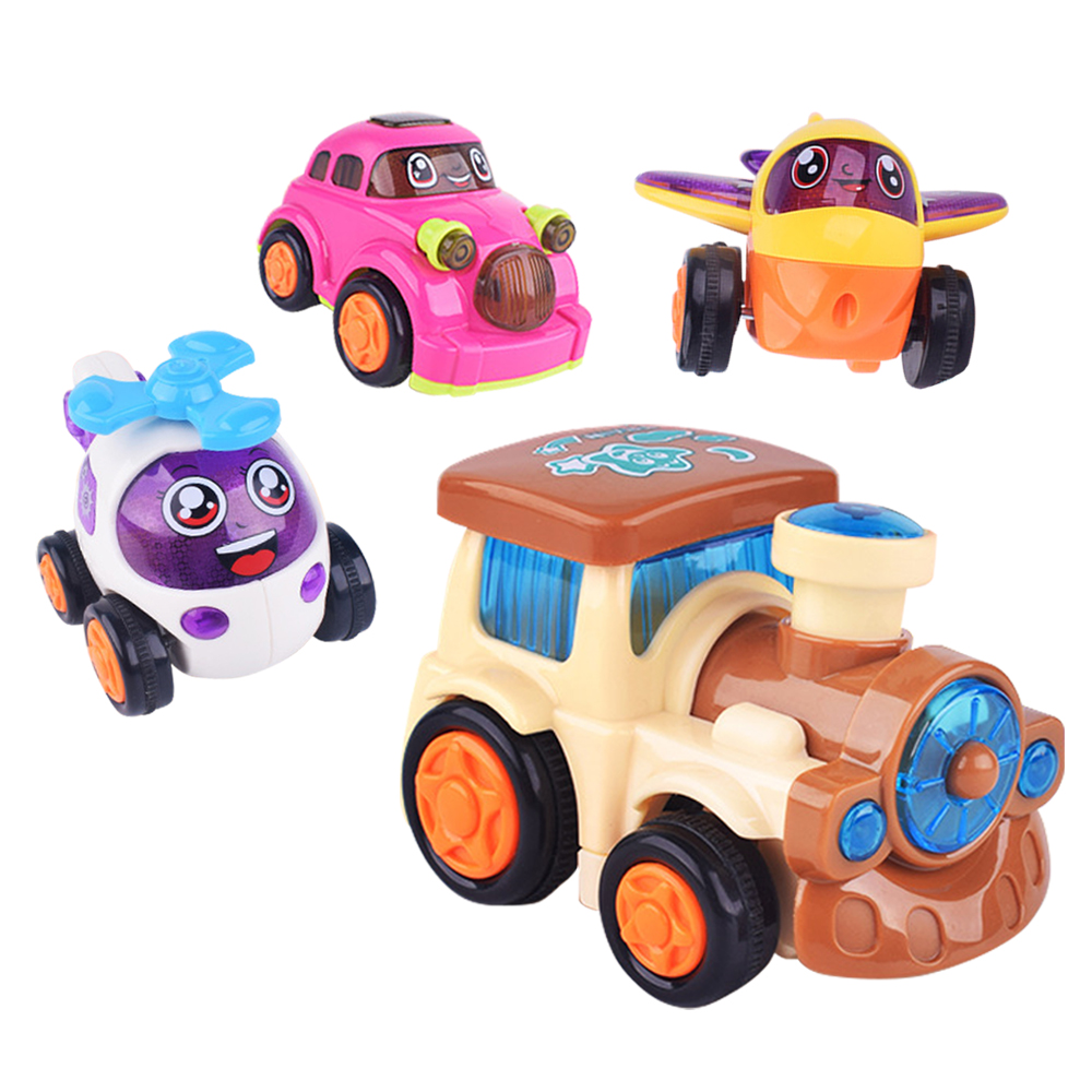 【Mesenfants】慣性玩具車 4入組兒童玩具車 寶寶玩具 小火車 小飛機 直升機 小汽車 滑行車 迴力車