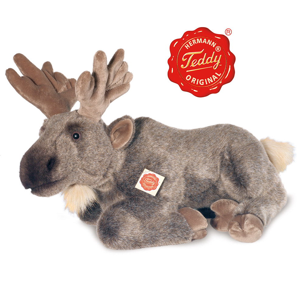 【HERMANN TEDDY德國泰迪熊】泰迪熊玩偶公仔絨毛娃娃泰迪熊德國製好運麋鹿，德國製防過敏抗菌。