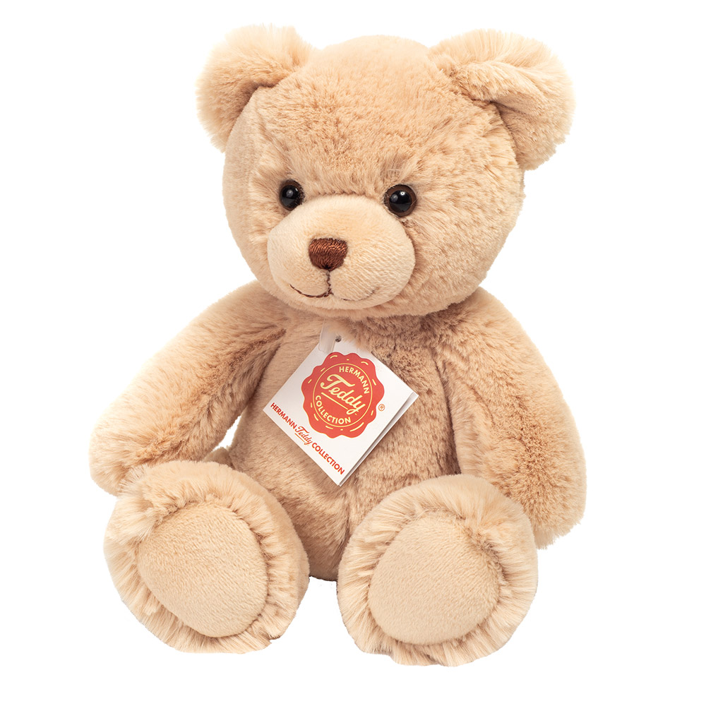 【HERMANN TEDDY】德國赫爾曼泰迪熊玩偶公仔絨毛娃娃泰迪熊快樂軟毛小泰迪熊(淺棕)