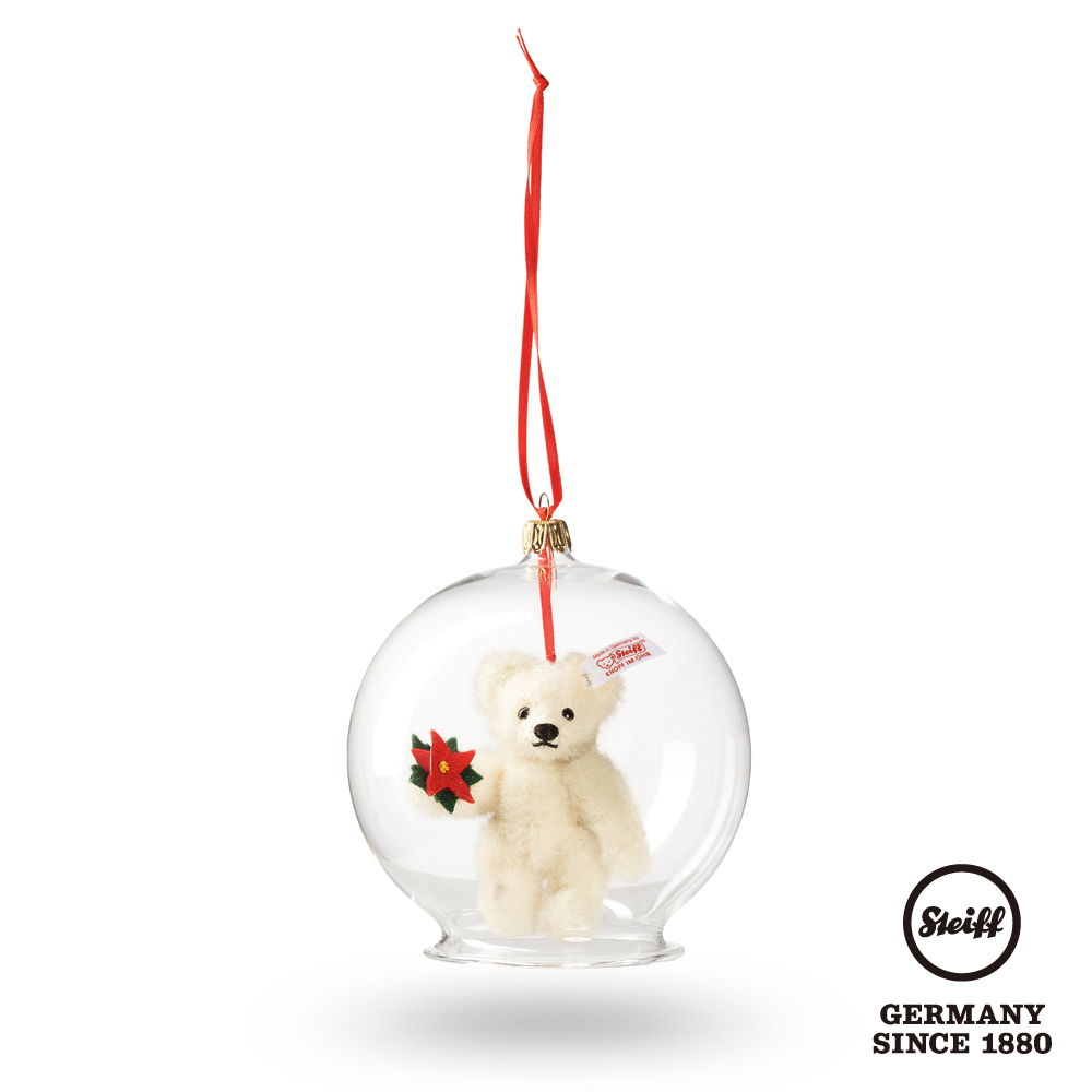 STEIFF德國金耳釦泰迪熊 - Teddy Bear Ornament, White (限量版吊飾)