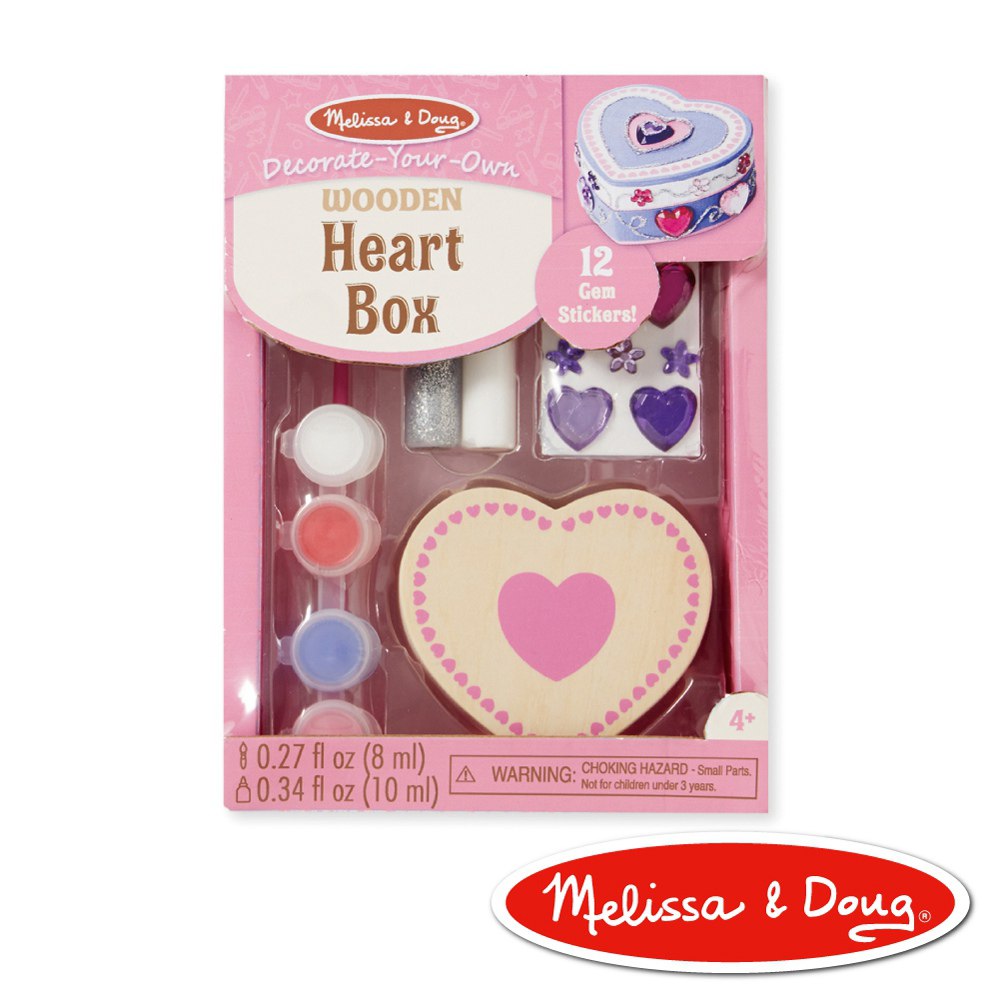 美國瑪莉莎 Melissa & Doug 木製愛心珠寶盒