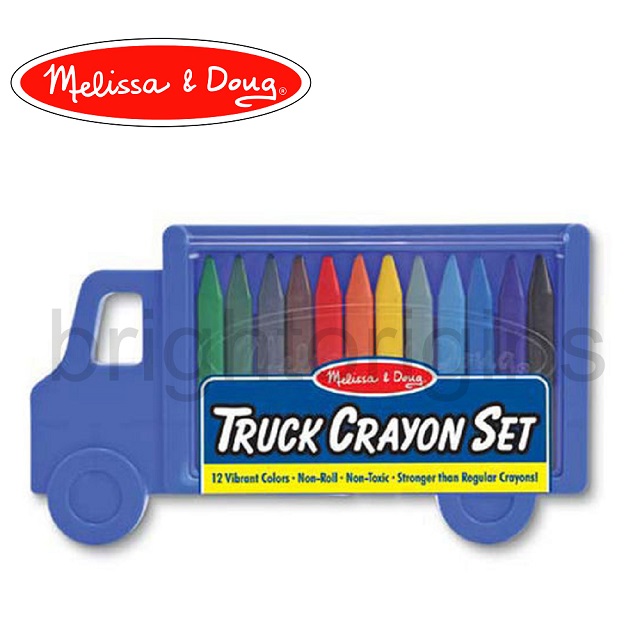 Melissa ＆ Doug 12色蠟筆組 - 卡車(4159)